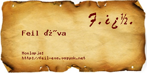 Feil Éva névjegykártya